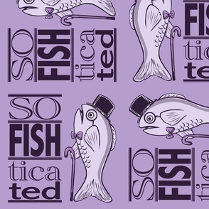 (L) So Fish ticated pattern purple 