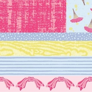 Eucalyptus Contemporary Patchwork - Bright Pink