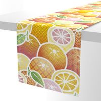 Textured Citrus Fruits - Traditional Japanese Patterns on Oranges, Limes and Lemons