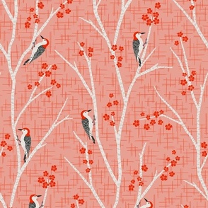 Woodpecker & Floral x Hatch & Dots (Medium)