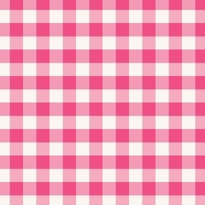 mini .75x.75in gingham - hot pink