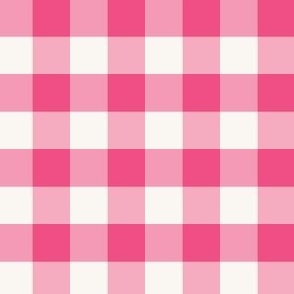 small 1.5x1.5in gingham - hot pink