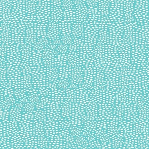 Pebble Mosaic in Teal and Ivory - Large