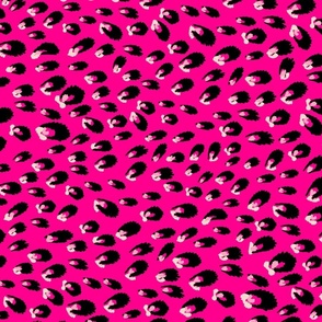 Sketchy Jungle Cat in Black and Hot Pink - XL