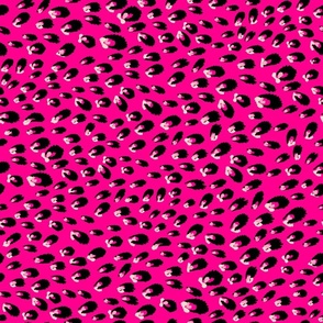 Sketchy Jungle Cat in Black and Hot Pink - Large