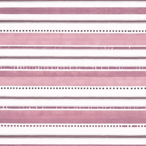 French Linen Pastel Pink White Summer Horizontal Stripes Pattern