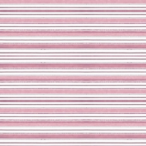 French Linen Pastel Pink White Summer Horizontal Stripes Pattern Smaller Scale
