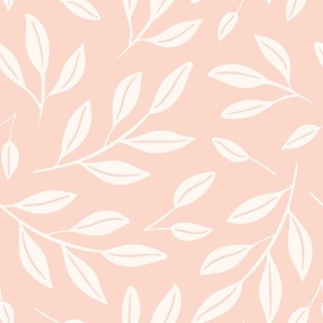 Rustling Leaves - Pale Pink_12x12