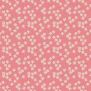 Pattern Clash Flowers - 2 // 5x5 inch scale // off-white pink orange blue fabric by @annhurleydesign