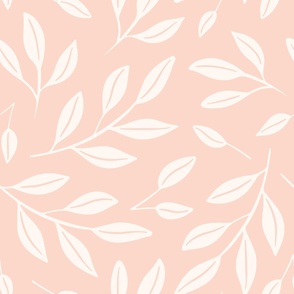 Rustling Leaves - Pale Pink_24x24