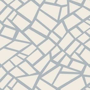 Mosaic Shapes | Creamy White, French Gray | Geometric