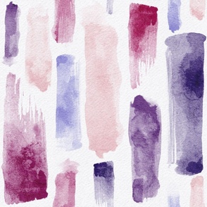 watercolor brush stroke - peony mix - pink and purple watercolor stripe wallpaper