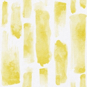 watercolor brush stroke - buttercup color - yellow watercolor stripe wallpaper