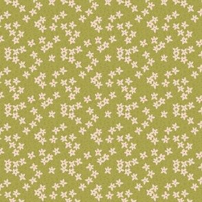Pattern Clash Flowers - 5 // 5x5 inch scale // off-white orange green fabric by @annhurleydesign