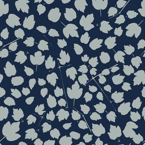 Favourite Foliage - Lace  - Luxe Dark Blue And Sage Green.