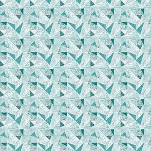 Clash Pattern Triangles in Teal XXS - ©Lucinda Wei