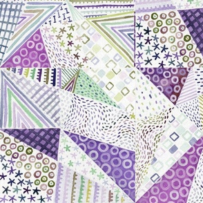 L | Clash Pattern Triangles in Purple - ©Lucinda Wei