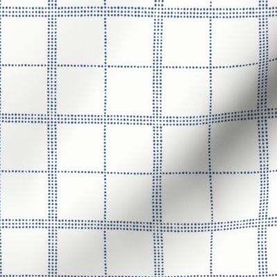 Doodle Plaid single: Denim Blue Dotted Plaid