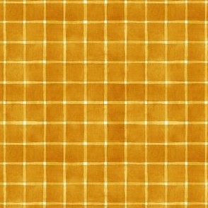 Bright Orange Window pane Check Gingham - Ditsy Scale - Halloween Vibes Marigold Amber Windowpane