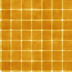 Bright Orange Window pane Check Gingham - Medium Scale - Halloween Vibes Marigold Amber Windowpane