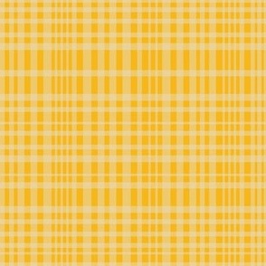 Retro gold mustard yellow plaid / Sunny Picnic / 8 x 8 in 