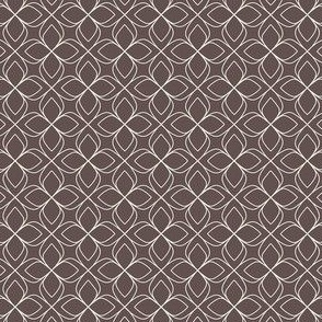 Brown Geometric Floral - Small