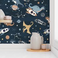 Dinosaurs in Space, Kid Pattern, Large Scale
