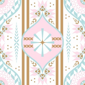 Boho Pattern Clash / Sweet Pink / Ornamental / Large
