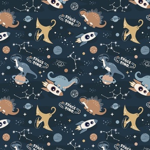 Dinosaurs in Space, Kid Pattern, Small Scale