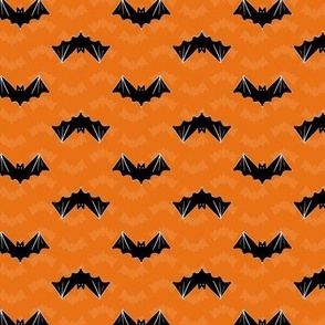 black and orange bats