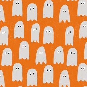 orange and white ghosts