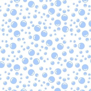 Blue Bubbles on White 