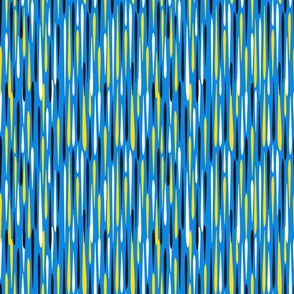 Stripes on Bright Blue bg. Vivid Blooms Coordinate