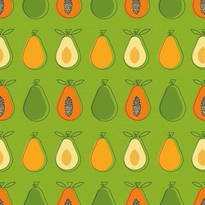 geometric avocado and papaya 