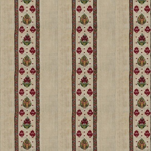 Ancient stripes with floral emblems