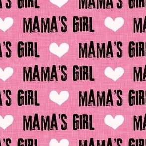 (1" scale) Mama's Girl - valentines day fabric - dark pink - C23