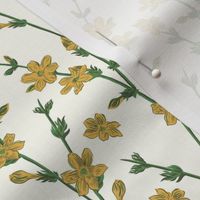Magical meadow floral branch off-white
