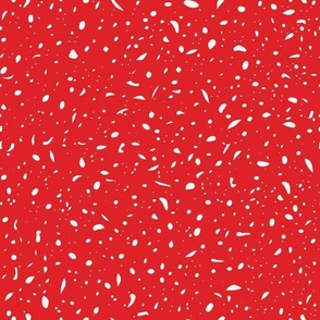Christmas Snow in Red