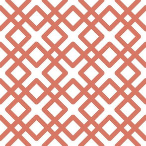 Weave in Salmon / Coral / Tuscany