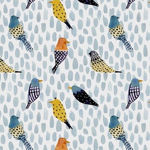 Summer birds - Birds under the rain M