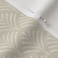 art deco fronds _ bone beige_ creamy white _ scallop