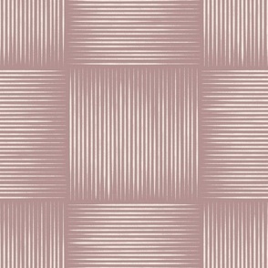 Basket Weave _ Creamy White_ Dust Rose _ Check
