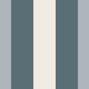 Bold Wide Thick Stripes _ Creamy White_ French Gray_ Marble Blue _ Stripe