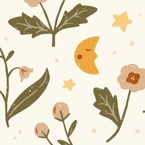 Calming Moons and Flowers