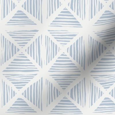 bamboo grid beach house blue and soft white