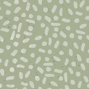 8" Dots and Dashes Textural Watercolor Blender Sage Green