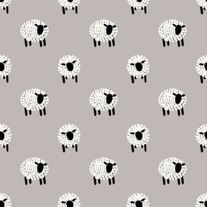 How many sheep can you count - soft grey