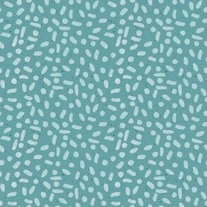 4" Dots and Dashes Textural Watercolor Blender Teal Blue