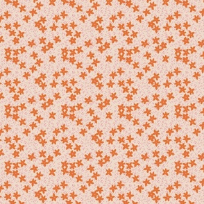 Pattern Clash Flowers - 6 // 5x5 inch scale // off-white pink orange fabric by @annhurleydesign