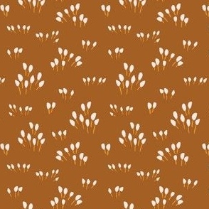 Modern outdoorsy boho simple floral grass in neutrals, brown and ochre